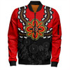 Australia Bomber Jacket Aboriginal Inspired Symbol Pattern