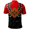 Australia Polo Shirt Aboriginal Inspired Symbol Pattern