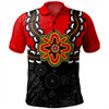 Australia Polo Shirt Aboriginal Inspired Symbol Pattern