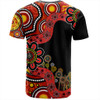 Australia T-Shirt Aboriginal Indigenous Dot Painting Red And Black