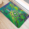 Custom Australia Doormat Aboriginal Dot Painting Green