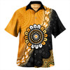 Australia Hawaiian Shirt Aboriginal Indigenous Dot Painting Half People Setting Symbols