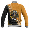 Australia Baseball Jacket Aboriginal Indigenous Dot Painting Half People Setting Symbols