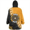 Australia Snug Hoodie Aboriginal Indigenous Dot Painting Half People Setting Symbols