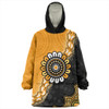 Australia Snug Hoodie Aboriginal Indigenous Dot Painting Half People Setting Symbols