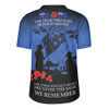 Australia Anzac Rugby Jersey Anzac Day Poppy Flowers Red Black Blue