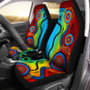 Australia Aboriginal Car Seat Covers - Indigenous Art Color Circle Patterns Blue Dream1