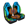 Australia Aboriginal Car Seat Covers - Indigenous Art Color Circle Patterns Blue Dream2