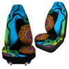 Australia Aboriginal Car Seat Covers - Indigenous Art Color Circle Patterns Blue Dream