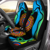 Australia Aboriginal Car Seat Covers - Indigenous Art Color Circle Patterns Blue Dream1