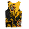 Australia Men Singlet Aboriginal Style Of Background Yellow