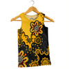 Australia Men Singlet Aboriginal Style Of Background Yellow