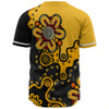 Australia Baseball Shirt Aboriginal Style Of Background Yellow