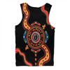 Australia Men Singlet Aboriginal Inspired Meeting Place Style Of Dot Painting