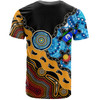 Australia T-Shirt Aboriginal Inspired River And Land Style Of Dot Painting