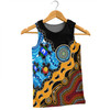 Australia Men Singlet Aboriginal Inspired River And Land Style Of Dot Painting