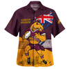 Brisbane Broncos Hawaiian Shirt Custom For Die Hard Fan Australia Flag Scratch Style