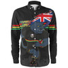 Penrith Panthers Long Sleeve Shirt Custom For Die Hard Fan Australia Flag Scratch Style