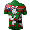 South Sydney Rabbitohs Polo Shirt Custom For Die Hard Fan Australia Flag Scratch Style