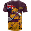 Brisbane Broncos T-Shirt Custom For Die Hard Fan Australia Flag Scratch Style