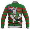 South Sydney Rabbitohs Baseball Jacket Custom For Die Hard Fan Australia Flag Scratch Style