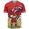 Redcliffe Dolphins Baseball Shirt Custom For Die Hard Fan Australia Flag Scratch Style