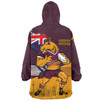 Brisbane Broncos Snug Hoodie Custom For Die Hard Fan Australia Flag Scratch Style