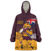 Brisbane Broncos Snug Hoodie Custom For Die Hard Fan Australia Flag Scratch Style