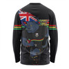 Penrith Panthers Long Sleeve T-shirt Custom For Die Hard Fan Australia Flag Scratch Style