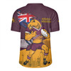 Brisbane Broncos Rugby Jersey Custom For Die Hard Fan Australia Flag Scratch Style