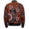 Australia Bomber Jacket Aboriginal Inspired Lizard Dot Painting