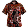 Australia Hawaiian Shirt Aboriginal Inspired Lizard Dot Painting