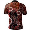 Australia Polo Shirt Aboriginal Inspired Lizard Dot Painting