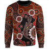 Australia Sweatshirt Aboriginal Inspired Lizard Dot Painting