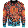 Australia Sweatshirt Aboriginal Inspired Kangaroo Dreaming Dot Painting Pattern