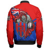 Newcastle Knights Bomber Jacket Custom For Die Hard Fan Australia Flag Scratch Style