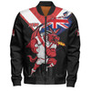 St. George Illawarra Dragons Bomber Jacket Custom For Die Hard Fan Australia Flag Scratch Style