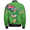 Canberra Raiders Bomber Jacket Custom For Die Hard Fan Australia Flag Scratch Style