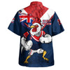 Sydney Roosters Hawaiian Shirt Custom For Die Hard Fan Australia Flag Scratch Style