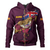 Queensland Maroons Hoodie Custom For Die Hard Fan Australia Flag Scratch Style