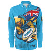 Gold Coast Titans Long Sleeve Shirt Custom For Die Hard Fan Australia Flag Scratch Style