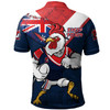 Sydney Roosters Polo Shirt Custom For Die Hard Fan Australia Flag Scratch Style