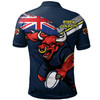 North Queensland Cowboys Polo Shirt Custom For Die Hard Fan Australia Flag Scratch Style