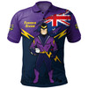 Melbourne Storm Polo Shirt Custom For Die Hard Fan Australia Flag Scratch Style