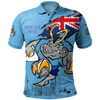 New South Wales Blues Polo Shirt Custom For Die Hard Fan Australia Flag Scratch Style