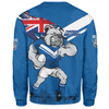 Canterbury-Bankstown Bulldogs Sweatshirt Custom For Die Hard Fan Australia Flag Scratch Style