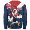 Sydney Roosters Sweatshirt Custom For Die Hard Fan Australia Flag Scratch Style