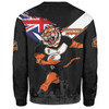 Wests Tigers Sweatshirt Custom For Die Hard Fan Australia Flag Scratch Style