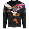 Wests Tigers Sweatshirt Custom For Die Hard Fan Australia Flag Scratch Style