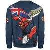 North Queensland Cowboys Sweatshirt Custom For Die Hard Fan Australia Flag Scratch Style